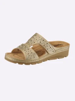 Pantolette mit Glitzersteinchen