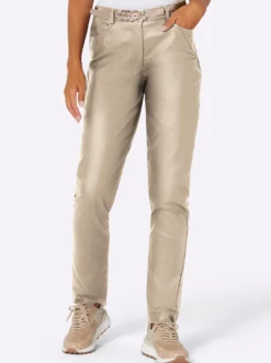 5-Pocket-Hose in Leder-Optik