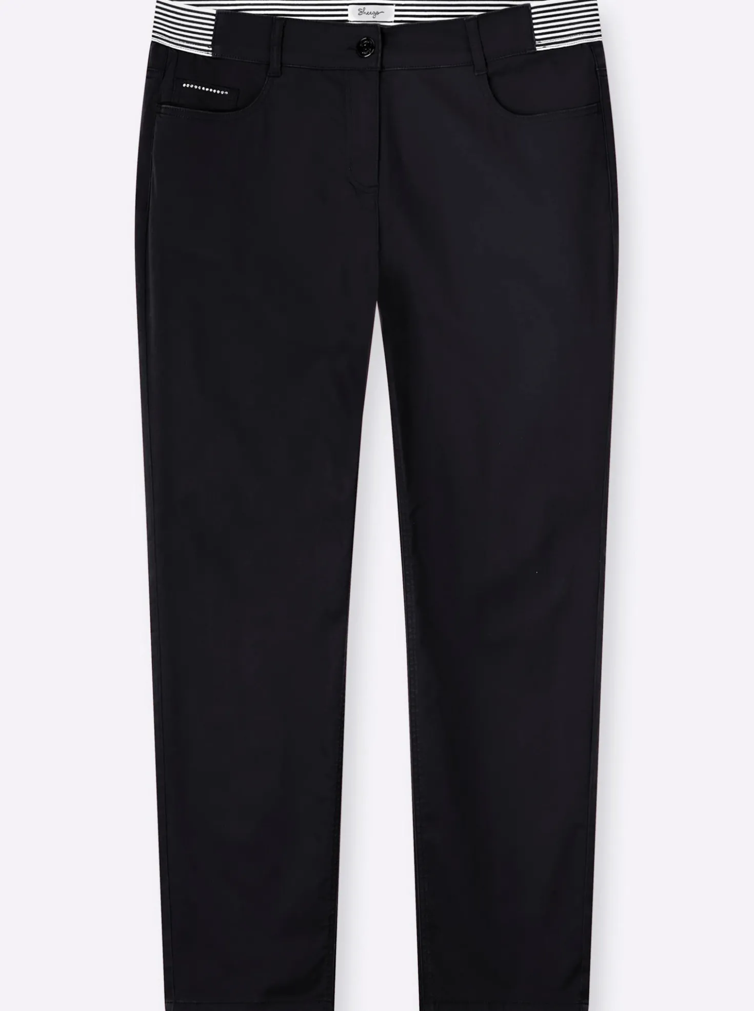 5-Pocket-Hose mit gestreiften Dehnbund-Einsätzen