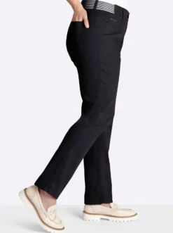 5-Pocket-Hose mit gestreiften Dehnbund-Einsätzen