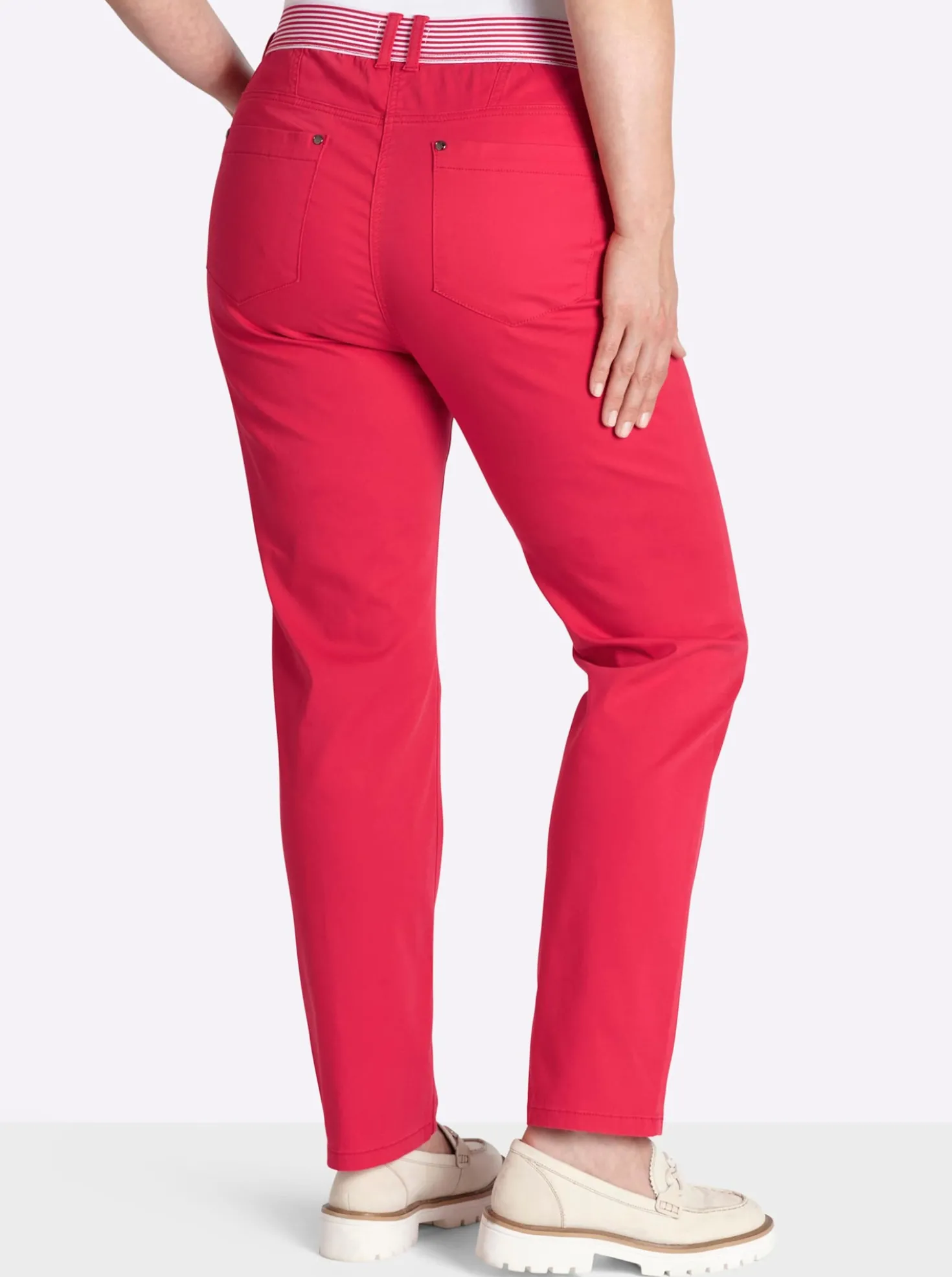 5-Pocket-Hose mit gestreiften Dehnbund-Einsätzen
