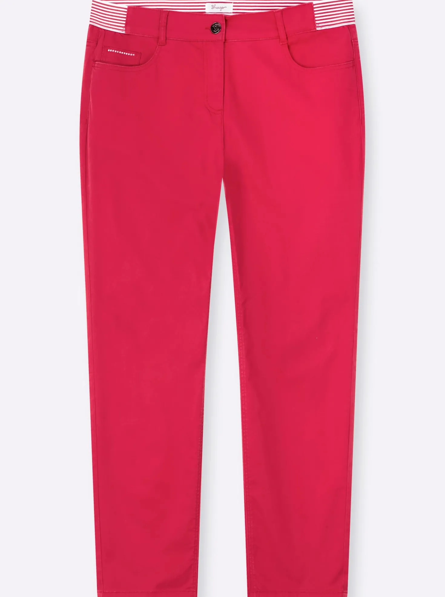 5-Pocket-Hose mit gestreiften Dehnbund-Einsätzen