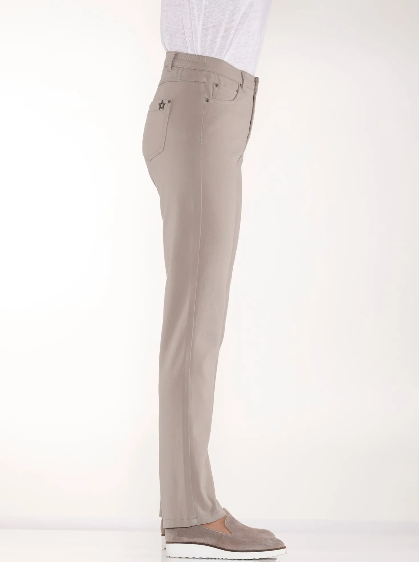 5-Pocket-Hose mit seitlichem Dehnbund