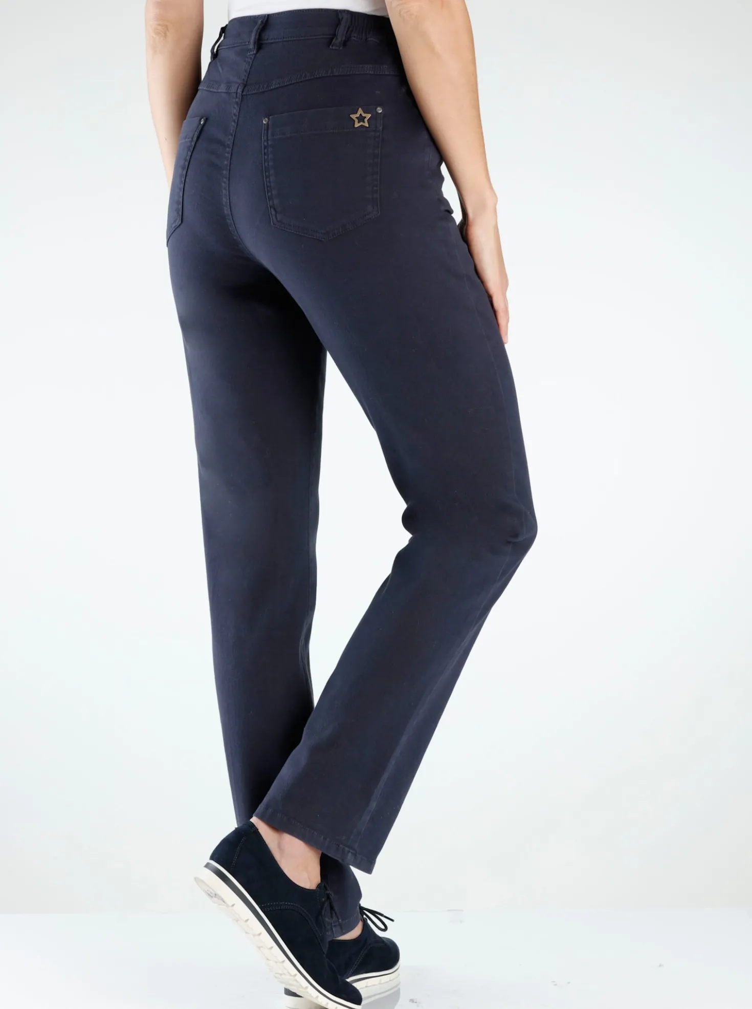 5-Pocket-Hose mit seitlichem Dehnbund
