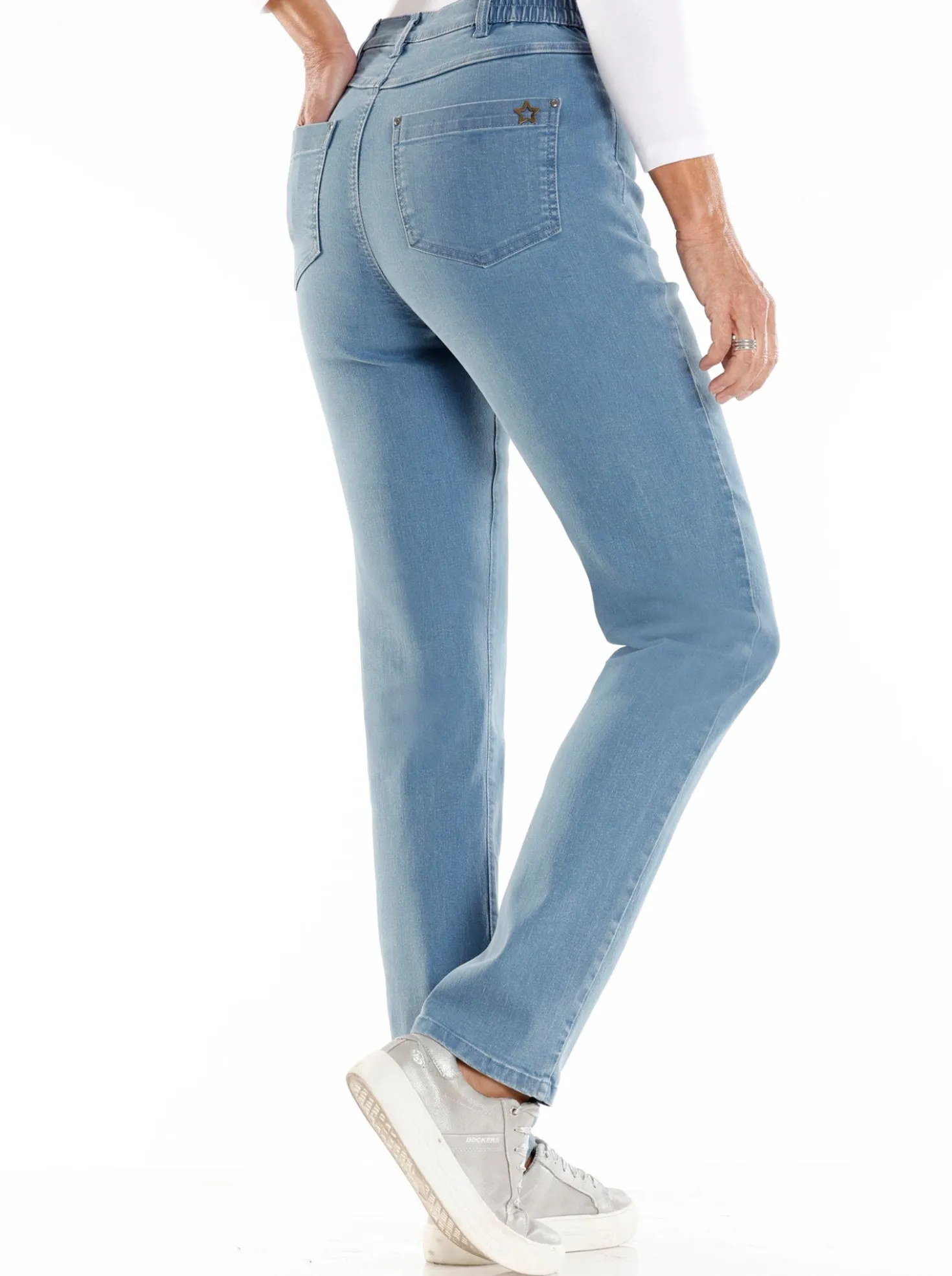 5-Pocket-Hose mit seitlichem Dehnbund