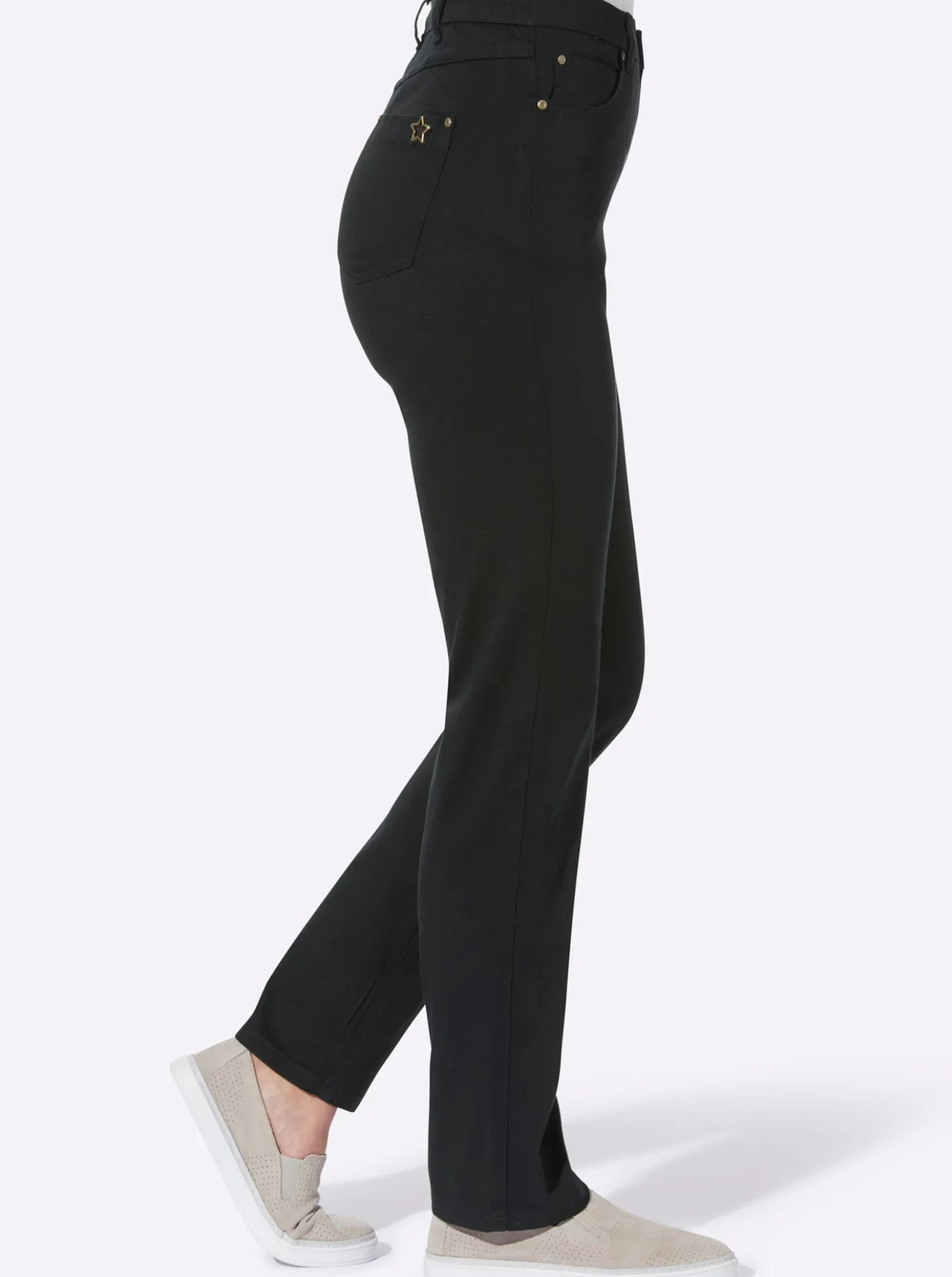 5-Pocket-Hose mit seitlichem Dehnbund