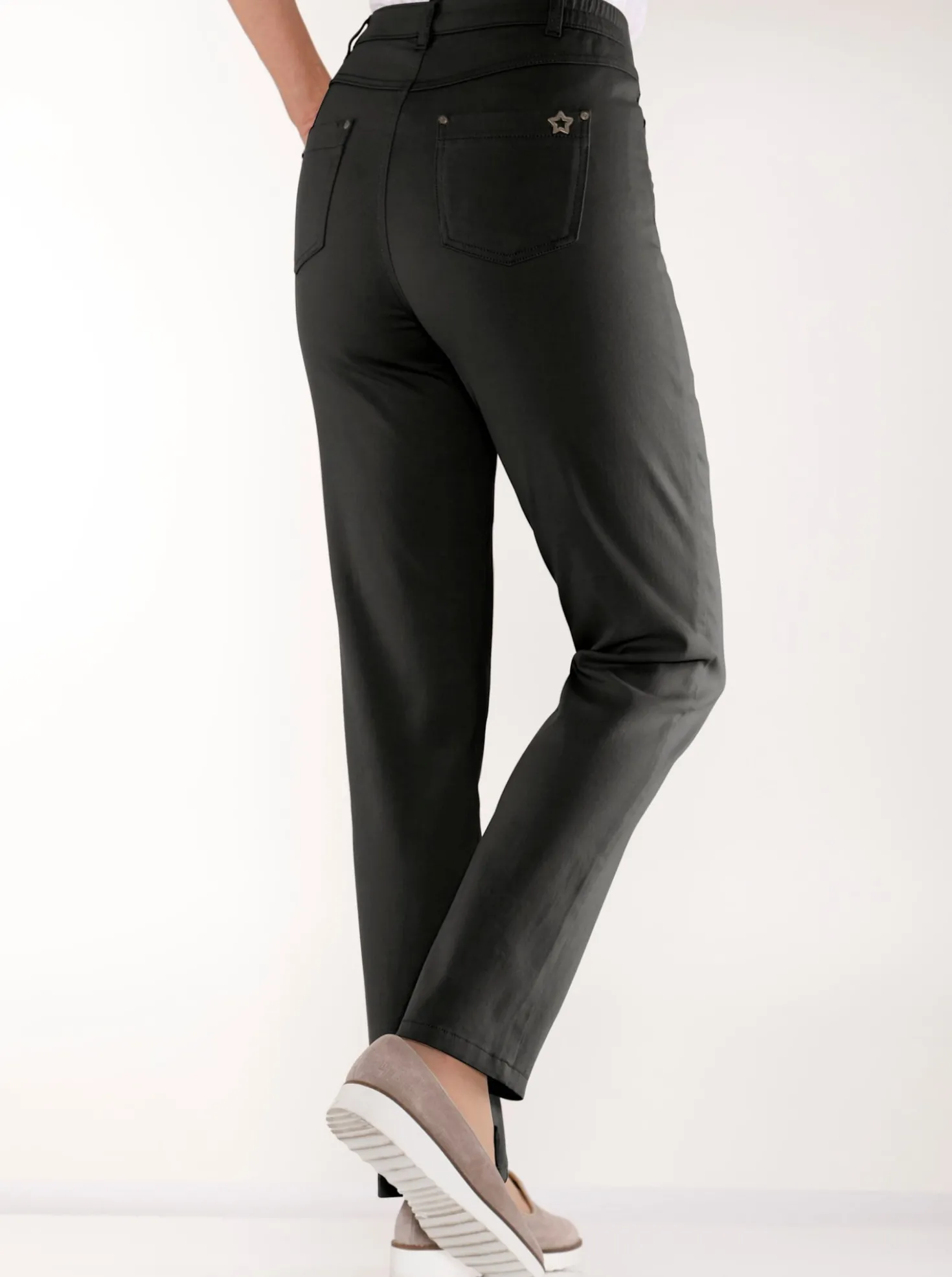 5-Pocket-Hose mit seitlichem Dehnbund