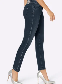 5-Pocket-Jeans in Stretch-Qualität, mit Glitzersteinchen