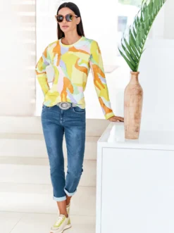 5-Pocket-Jeans mit fixiertem Umschlag