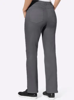 5-Pocket-Jeans mit Flechtverzierung an den Seiten