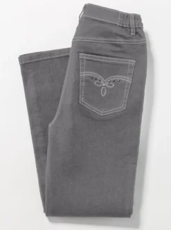 5-Pocket-Jeans mit Stickerei-Motiv