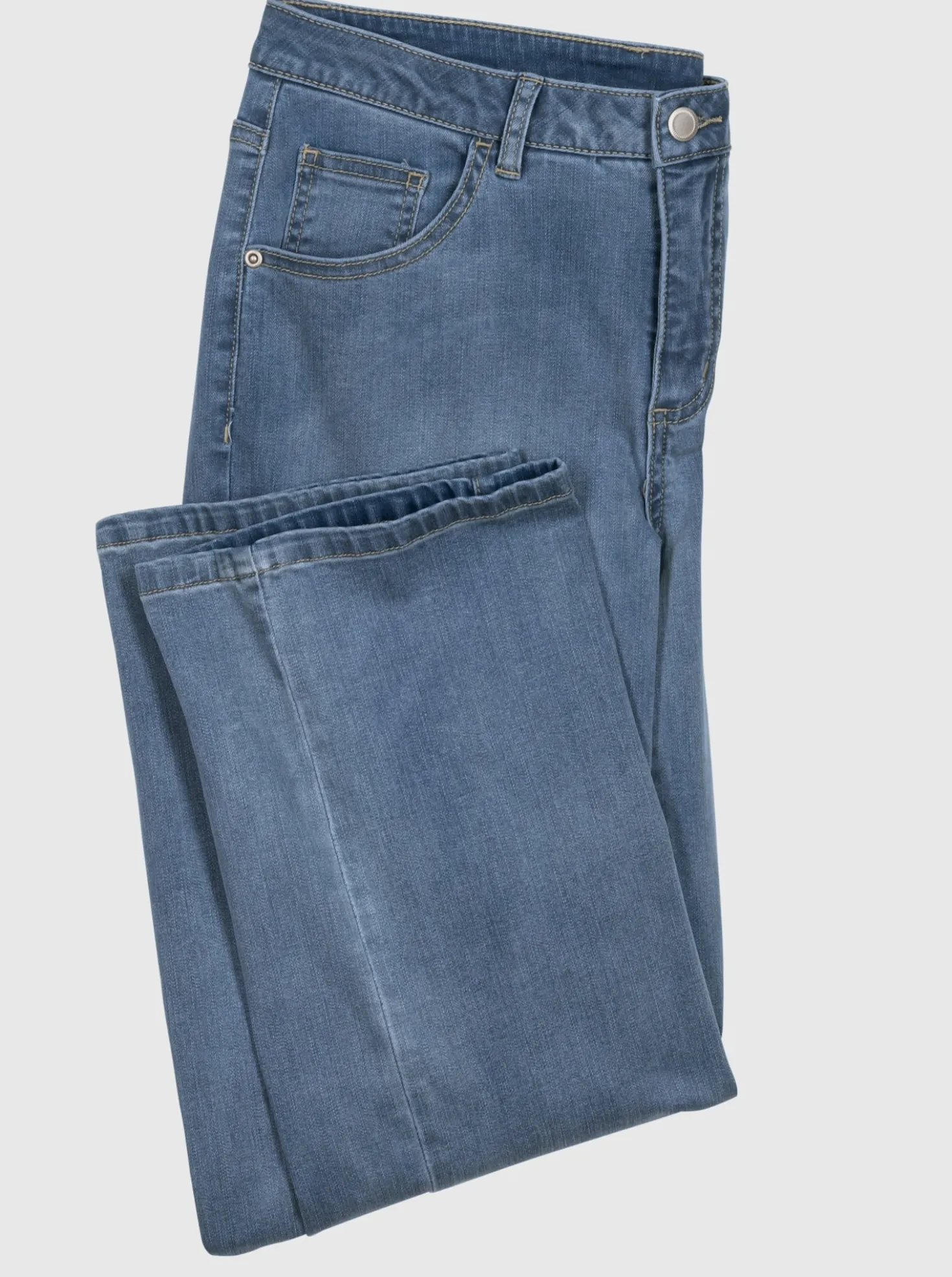 5-Pocket-Jeans mit weitem Bein