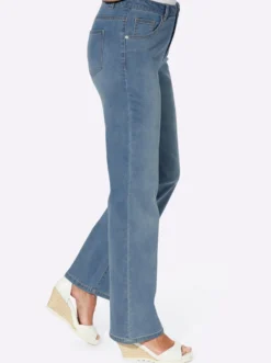 5-Pocket-Jeans mit weitem Bein