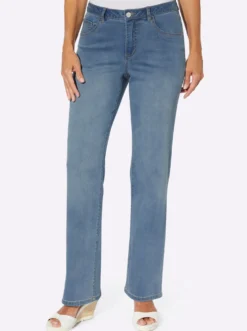 5-Pocket-Jeans mit weitem Bein