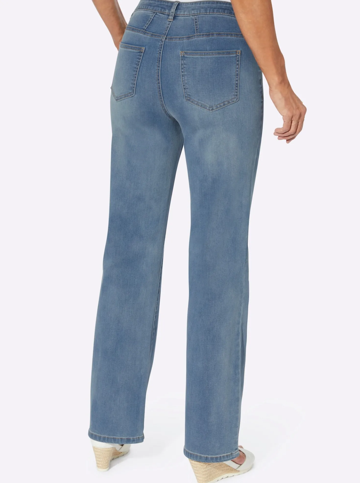5-Pocket-Jeans mit weitem Bein