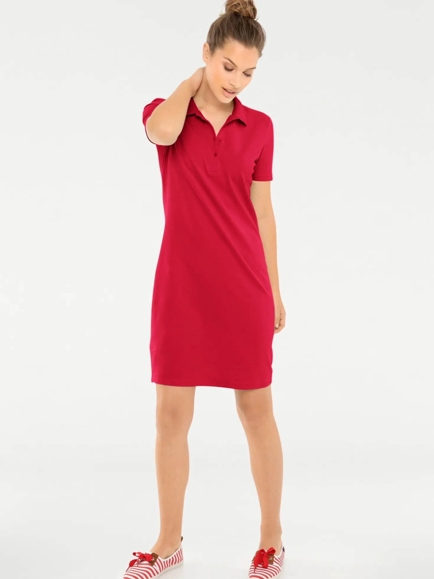 Polokleid in Pikee-Qualität
