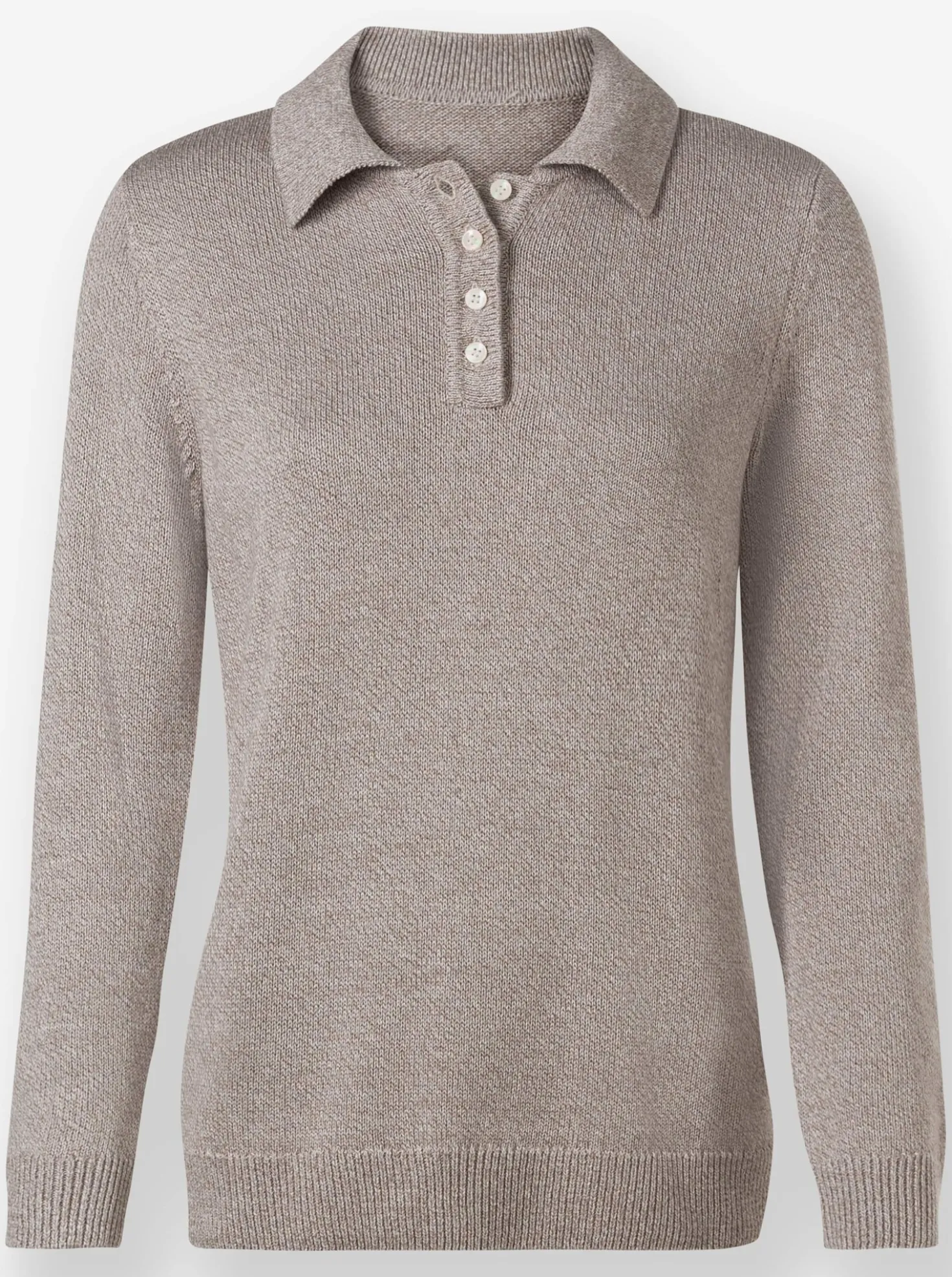 Polopullover aus meliertem Garn
