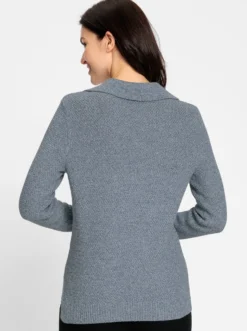 Polopullover in Melange-Qualität