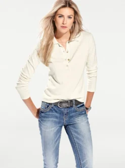 Polopullover mit Knopfleiste