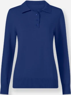 Polopullover mit kurzer Knopfleiste