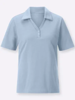 Poloshirt mit Druckknopf-Leiste