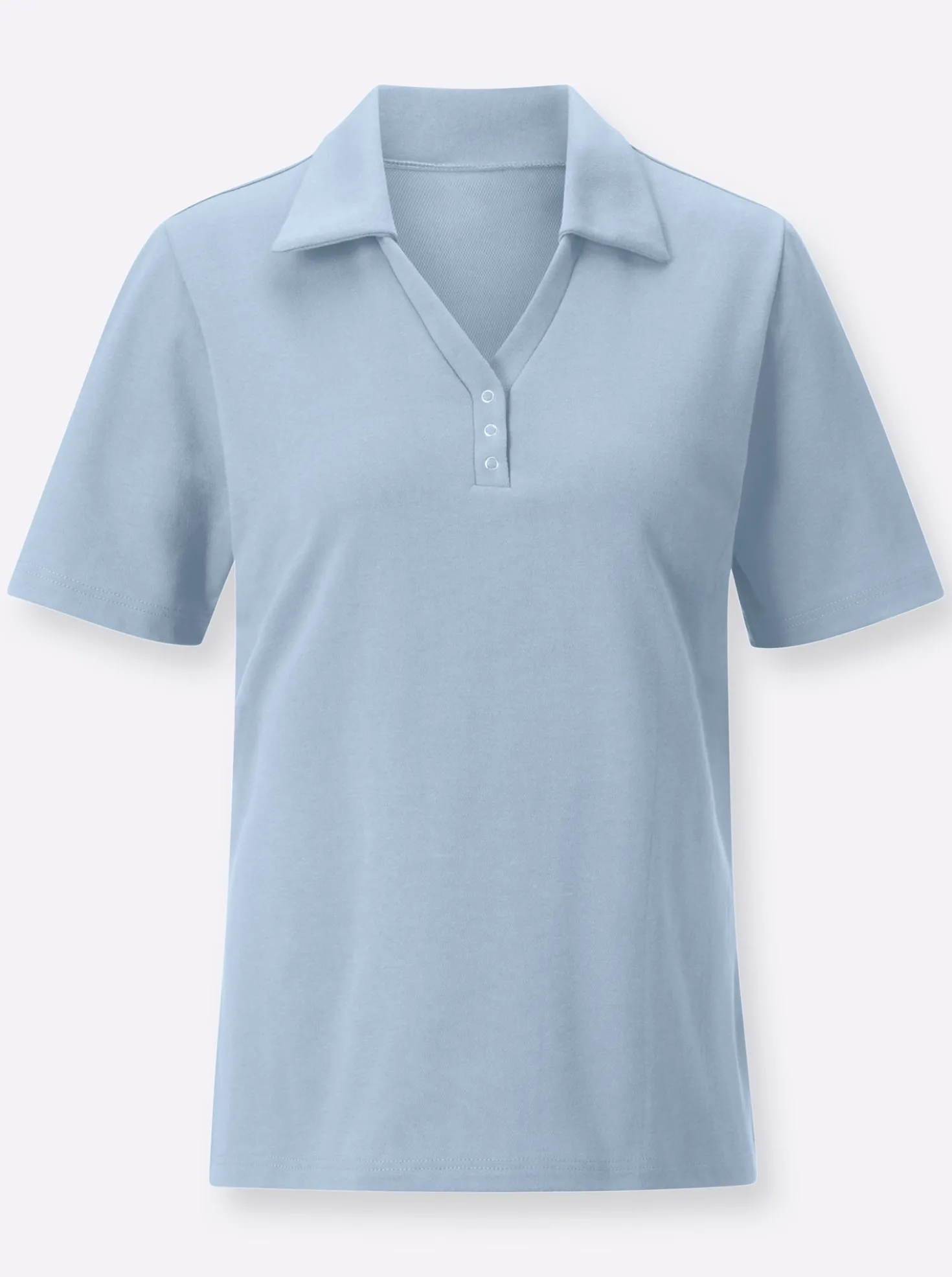 Poloshirt mit Druckknopf-Leiste