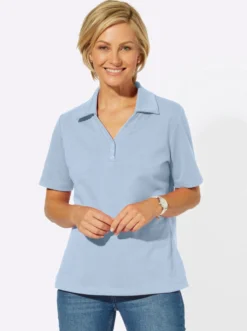 Poloshirt mit Druckknopf-Leiste