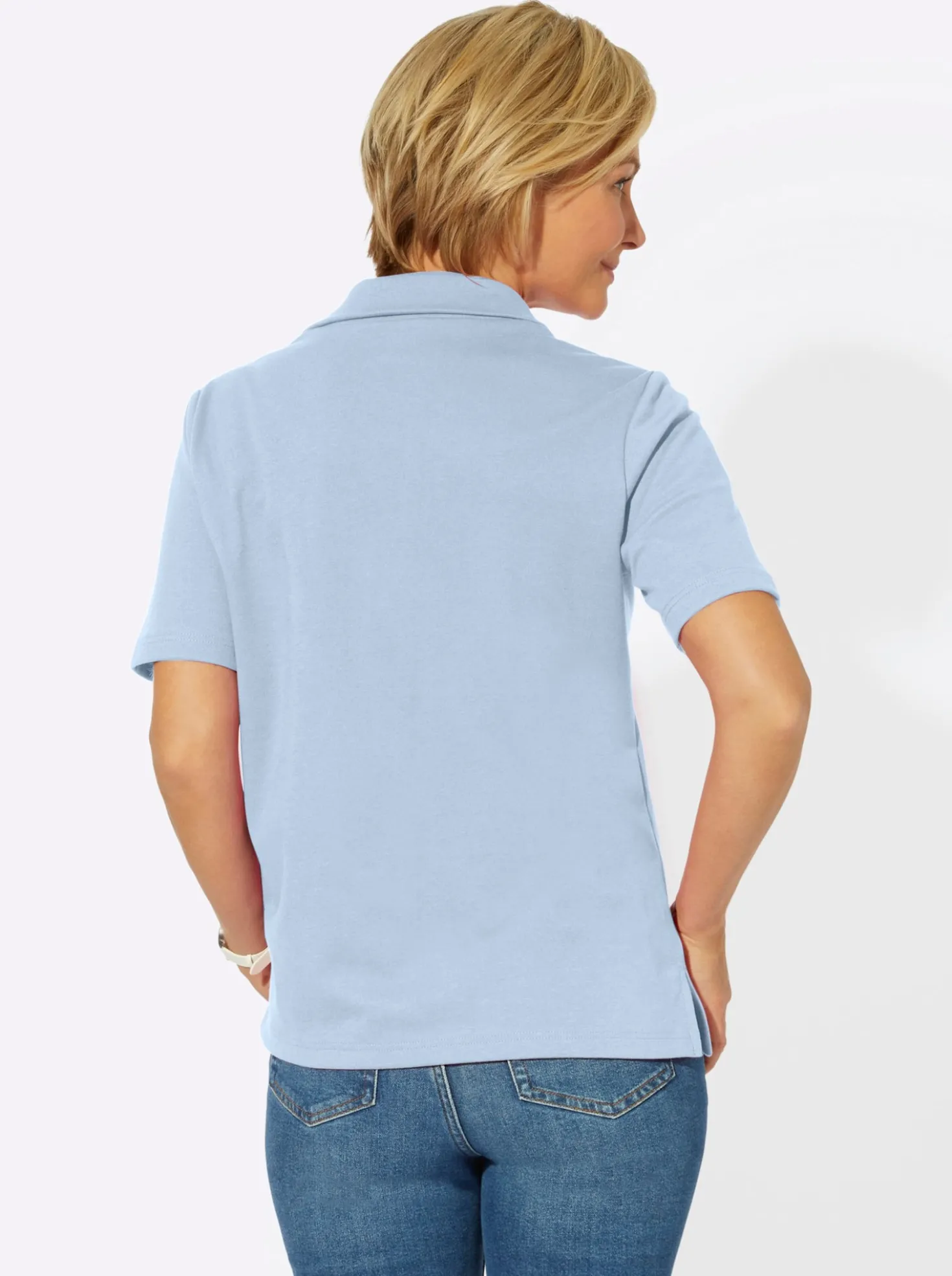 Poloshirt mit Druckknopf-Leiste