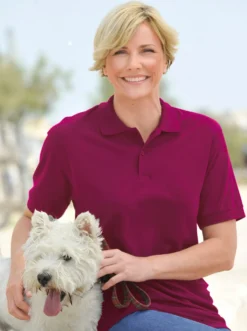 Poloshirt mit kurzer Knopfleiste