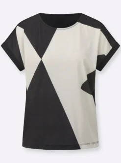 Print-Shirt im Color-Blocking-Look