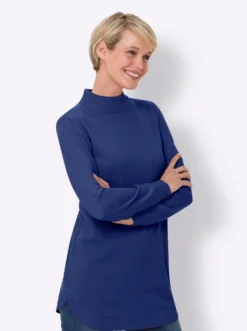 Pullover mit abgerundetem Saum