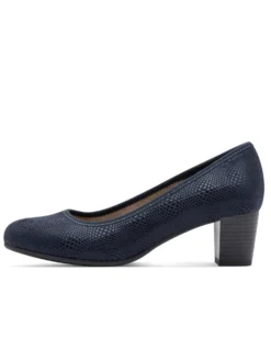 Pumps mit Reptil-Prägung