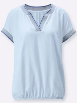 Ärmellose Bluse aus reiner Viskose