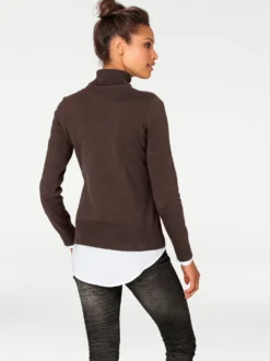 Rollkragenpullover in Feinstrick-Qualität