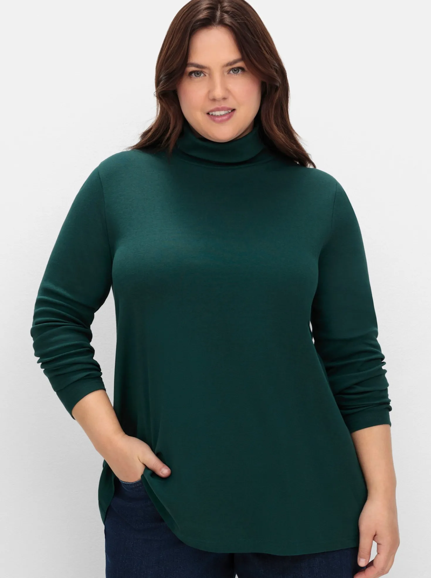 Rollkragenshirt in A-Linie