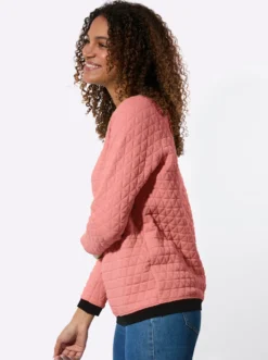 Rundhalsshirt im Jacquard-Muster