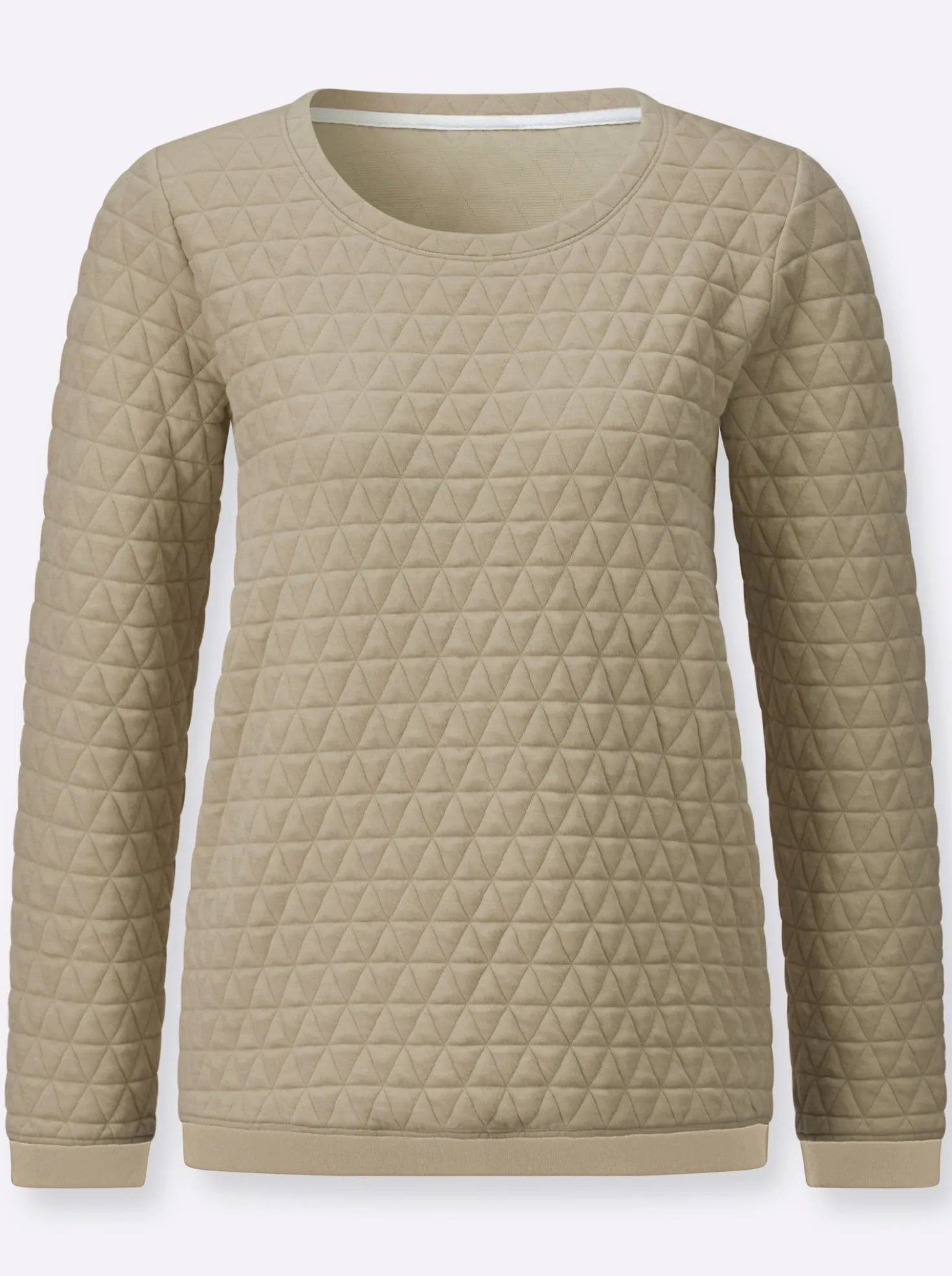 Rundhalsshirt im Jacquard-Muster