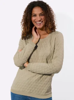 Rundhalsshirt im Jacquard-Muster