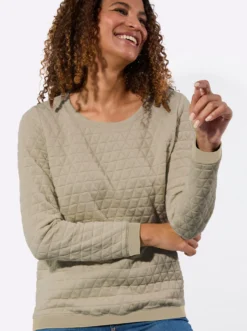 Rundhalsshirt im Jacquard-Muster