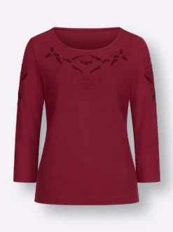Rundhalsshirt in Viskose-Qualität