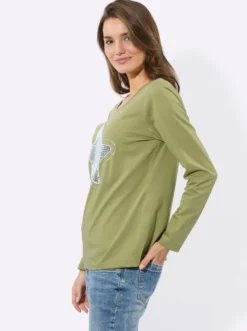 Rundhalsshirt mit Sternen-Motiv