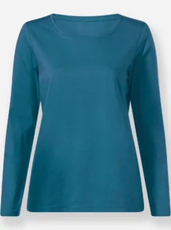 Rundhalsshirt mit zertifizierter Baumwolle