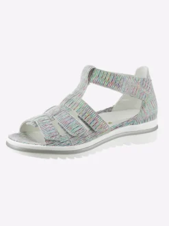 Sandalette mit mehrfarbigem Muster