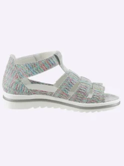 Sandalette mit mehrfarbigem Muster