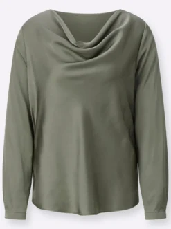 Satinbluse mit edlem, mattem Schimmer