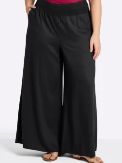 Schlupfhose mit Babylock-Wellensaum