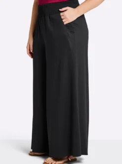 Schlupfhose mit Babylock-Wellensaum