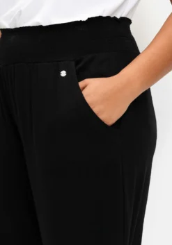Schlupfhose mit breitem Smokbund, weite Form
