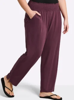 Schlupfhose mit breitem Smokbund, weite Form