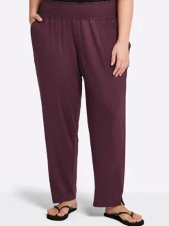 Schlupfhose mit breitem Smokbund, weite Form